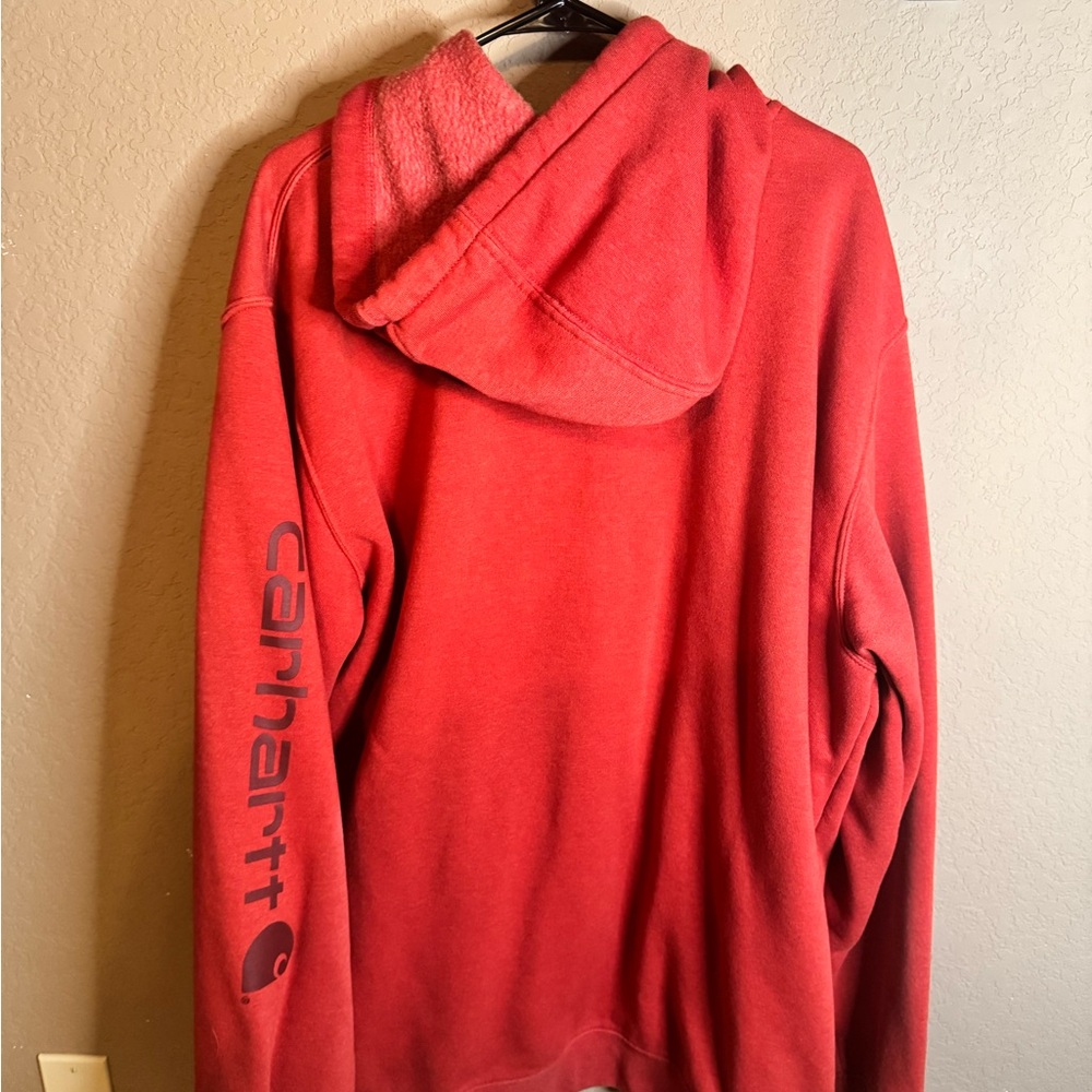 Carhartt Men's Bold Red Hoodie - Picture 2 of 2